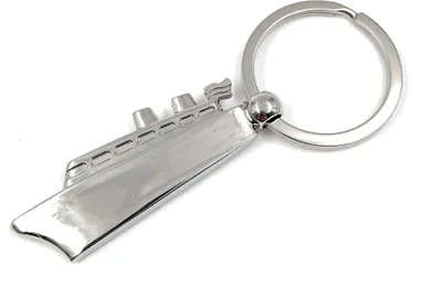 Produktbild von Onwomania Schiff Dampfer Kreuzfahrt Schlüsselanhänger Metall Glücksbringer in Alu Geschenkbox, ideal zum Verschenken