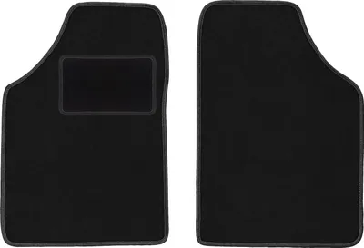 Produktbild von Velours-Fußmatten Vorne passend für Renault Kangoo I (kombivan, Bj. 1997-2008) –  schwarz, passgenau, mit Befestigungen set 2 Stk. - STANDARD