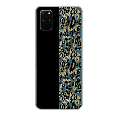 Produktbild von MuchoWow® Handyhülle Schutzhülle Hülle für Samsung Galaxy S20 Plus Pantherdruck - Gold - Pelz Silikon Softcase Handy Hülle - Hartschale