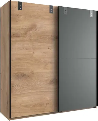 Produktbild von Schwebetürenschrank Liverpool Schrank Eiche und graphit 180x198 cm