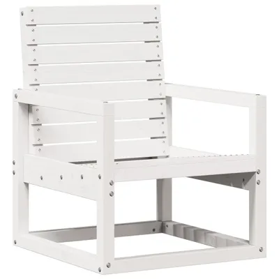 Obrázok produktu pre vidaXL Záhradné kreslo biele 57,5x63x76 cm z masívneho borovicového dreva