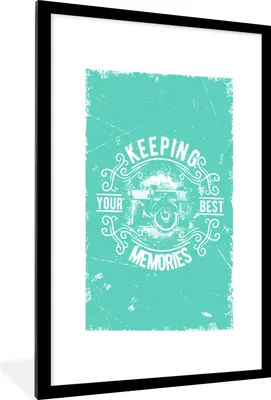 Produktbild von MuchoWow® MuchoWow® Gerahmtes Poster Jahrgang - Kamera - Text 60x90 cm - Poster mit zchwarzem Bilderrahmen - Dekoration - Wandposter Wohnzimmer - Hochwertig