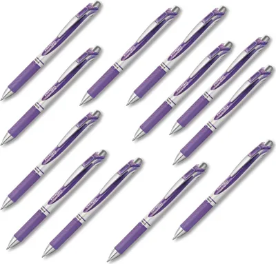 Obrázok produktu pre Gélové pero, 035 mm, stláčací mechanizmus, PENTEL "EnerGel BL77", orgovánovo fialové