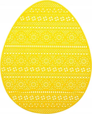 Obrázek produktu pro Mata dekoracyjna 40 cm w kształcie jajka żółta
