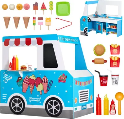 Produktbild von Spielset Eiswagen Eisdiele mit 20+ Zubehörteile - Lernspielzeug für Kinder im Alter von 3–7 Jahren