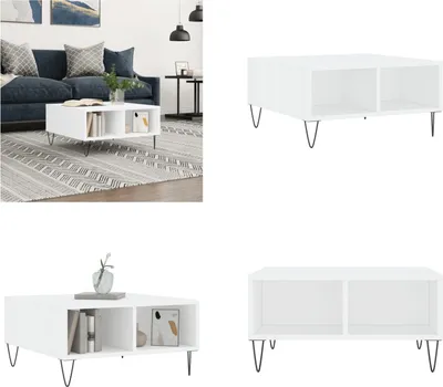 Obrázek produktu pro vidaXL Konferenční stolek bílý 60x60x30 cm Materiál na bázi dřeva - Konferenční stolek - Konferenční stolky - Konferenční stolek nízký - Stůl