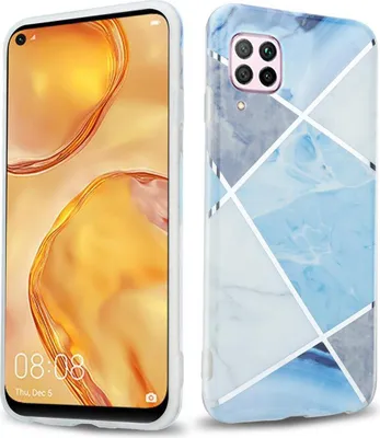Produktbild von Cadorabo Schutzhülle für Huawei NOVA 6 SE / P40 LITE / NOVA 7i Hülle in Blau TPU Handyhülle Etui Case Cover