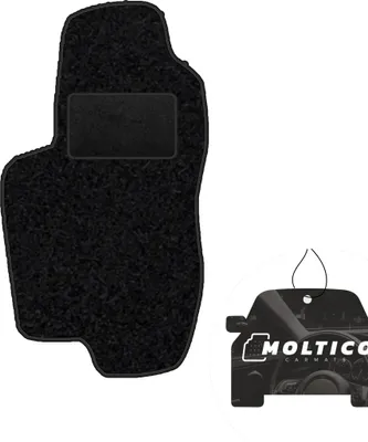 Produktbild von moto-MOLTICO Fahrer Fußmatte Auto Velours Fahrerseite Autoteppiche Schwarz Fahrermatte 1-teilig passend für Alfa Romeo 156 1997-2007