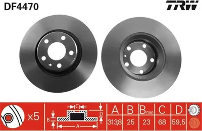 Produktbild von TRW Bremsscheiben (2 Stück) Vorderachse DF4470
