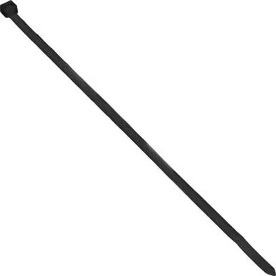 Zdjęcie produktu dla Opaski kablowe, czarne, odporne na promieniowanie UV, szerokość 4,8 mm, długość 250 mm, 25 sztuk.