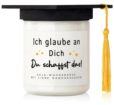 Productafbeelding van Geurkaars van sojawas "Ik geloof in jou", afstudeergeschenk, 7 oz