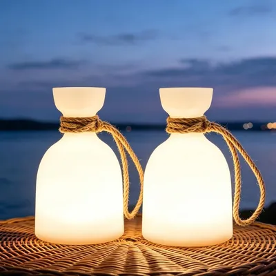 Produktbild von 2er Tischlampe kabellos mit Fernbedienung,Tragbare LED Nachtlicht,16Farben,Aufhängbar dimmbare Campinglampen,USB-Aufladung Nachttischlampe wasserdicht