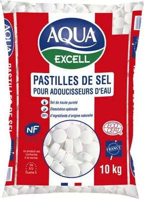 Image de Sel Adoucisseur Aqua Excell 10kg Sel Raffiné Pour Adoucisseurs D'eau - Sitram