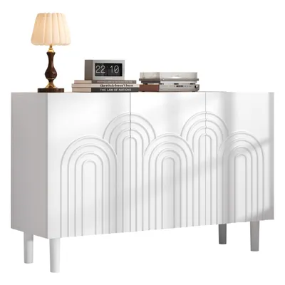 Produktbild von Sideboard,Wohnzimmerschrank mit 3 Türen,Schränke mit großem Stauraum,Kommode für das Schlafzimmer und Wohnzimmer,Verstellbarer Trennwandschrank,MDF