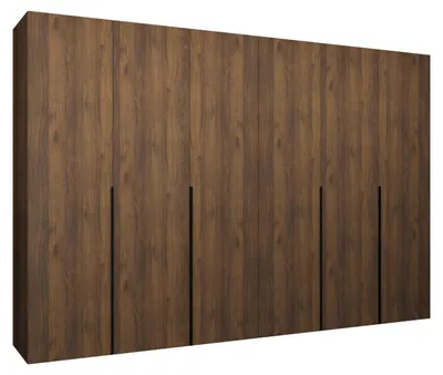 Produktbild von MEBLE KRYSPOL, Kleiderschrank, Schrank 300x202x52, Warmia-Nuss, Griff Schwarz