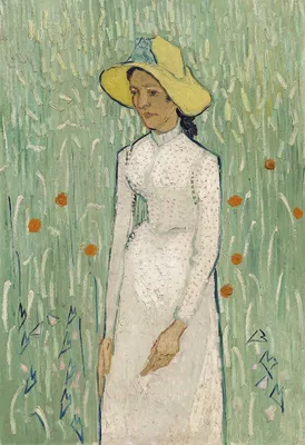 Produktbild von Legendarte - Kunstdruck auf Leinwand -  Mädchen in Weiß - Vincent Van Gogh - Wanddeko, Canvas