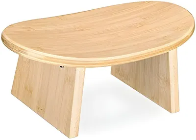 Produktbild von PolkaHome® Bambus Meditationshocker – Ergonomischer Sitz für Meditation und Yoga 41 cm x 21 cm x 18 cm Hellbraun