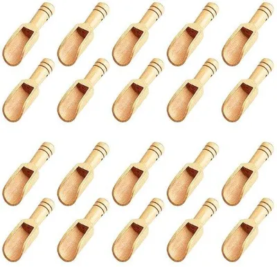 Produktbild von 20 Miniholzlöffel, Bambuslöffel für Badesalz, Tee, Waschmittel, Holzzuckerlöffel