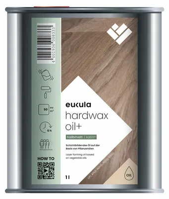 Produktbild von Eukula Hardwax Oil+, Halbmatt, 1 Liter