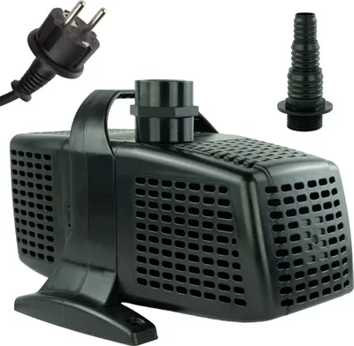 Produktbild von Teichpumpe 230 V – 6.000 L/H, 10m Kabel, 350 cm Förderhöhe, 95 Watt, Wasserpumpe, Bachlaufpumpe, Wasserspielpumpe und Zimmerbrunnen-Pumpe | Brunnenpumpe