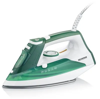 Image de Fer a repasser vapeur - SEVERIN - BA3261 - Semelle acier - Fonction antigoutte - 85 g/mn vapeur continue - 2400 W - Vert