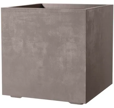 Produktbild von Quadratischer Blumentopf –  – Millennium – 80 l – 49 cm – mit Wasserreservoir und Rollen – Braun