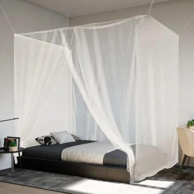 Produktbild von "2026 Promotion" Moskitonetz zum Aufhängen 156 Mesh Weiß 220x200x210 cm - Moskitonetze CC23580