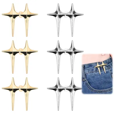 Produktbild von Solidchoice – Verstellbare Metall-Taillenklemmen in Sternform – Set mit 6 Stück