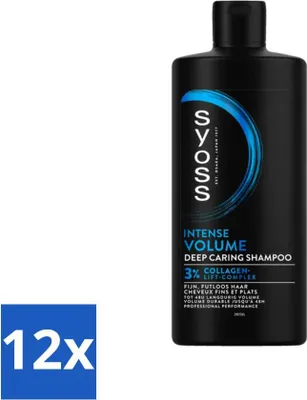 Obrázok produktu pre SYOSS - Objem 440 ml - Šampón - Pre väčší objem - 440 ml - Hodnotné balenie - 12 kusov