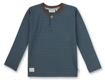 Produktbild von Sanetta Pure Jungen-Langarmshirt dunkelblau Ringel 62