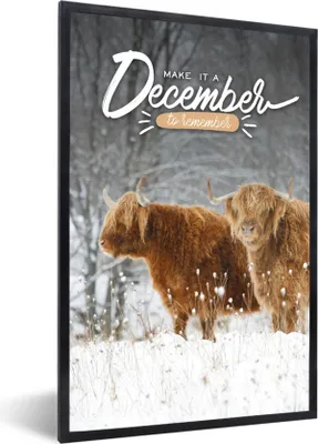 Produktbild von MuchoWow® Gerahmtes Poster Sprichwörter - 'Mach einen unvergesslichen Dezember' - Zitate 40x60 cm - Poster mit Schwarzem Bilderrahmen Wandposter Rahmen Foto Bilder - Papierdruck - Wandbilder