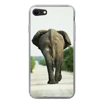 Produktbild von MuchoWow® Handyhülle Schutzhülle Hülle für iPhone 8 Elefant - Kröte - Tiere - Natur Silikon Softcase Handy Hülle - Schutzhaube
