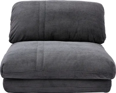 Produktbild von Miliboo - Schlafsessel aus Cord in Dunkelgrau 1-Sitzer SPENCER