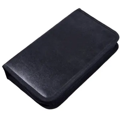 Produktbild von VCD Organizer 80 Discs CD -Halter DVD -Hülle Aufbewahrung Kunstleder Reißverschlussbeutel-Schwarz