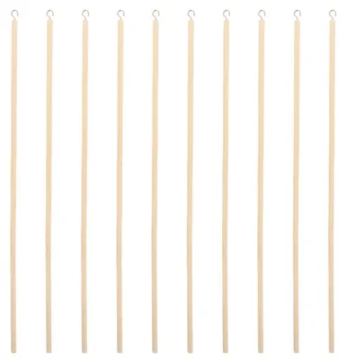 Laternenstäbe aus Holz, 10 Stück, 31 cm, beige, für Laternen