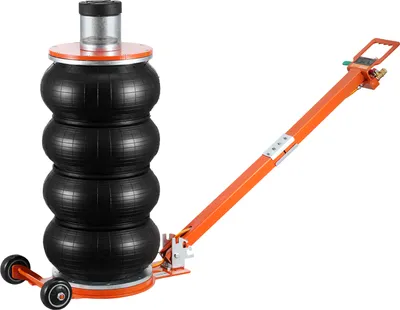 A VEVOR pneumatic jack is shown against a white background.