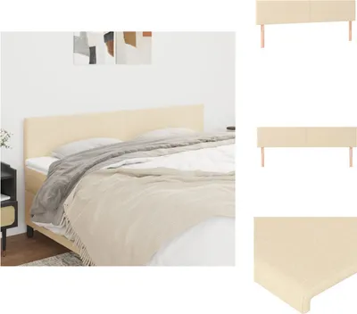 Immagine prodotto di vidaXL Testiere 2 pezzi Tessuto crema 100x5x78/88 cm - Testate e piedi