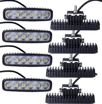 Produktbild von Greenmigo 8X 18W LED Offroad Arbeitslicht Flutlicht Spotlight Reflektor Scheinwerfer Arbeitsscheinwerfer 1600LM Schwarz Aluminium Druckguss IP67