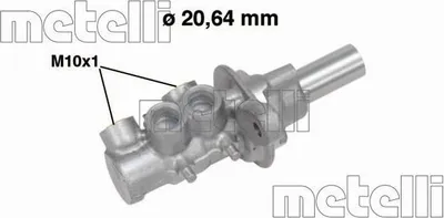 Produktbild von METELLI 05-0691 Bremszylinder Hauptbremszylinder für TOYOTA AYGO (WNB1, KGB1) für CITROËN C1 (PM, PN) passend für PEUGEOT 107 Schrägheck (PM, PN)