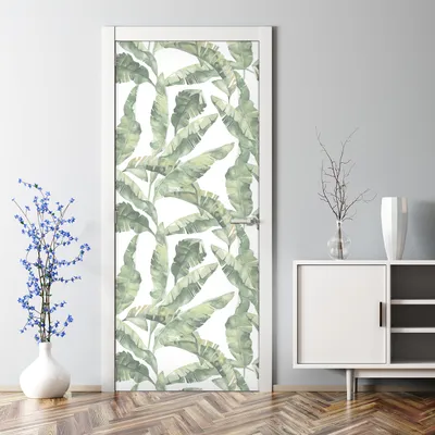 Produktbild von Dekorative Türposter Klebefolie selbstklebend Wandaufkleber  blätter exotische 77 x 200 cm