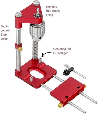 Produktbild von Handgeführte Holzbearbeitungsbohrpositioniermaschine, Präzise Bohrmaschinenpositionierhilfe, Holzbearbeitung und Bohrwerkzeug