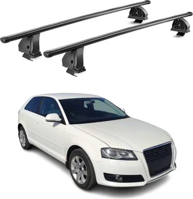 Produktbild von Stahl Dachträger für Audi A3 8P 3tür 2003-2012 Abschließbar 2tlg Schwarz