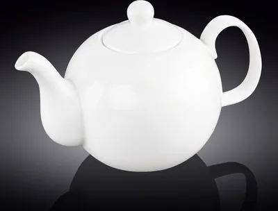 Immagine prodotto di Teiera e caffettiera Wilmax da 2150 ml, bianca, in porcellana, con filtro integrato per l'infusione