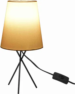 Produktbild von Nachttischlampe 6W Einfache, kompakte, helligkeitsregulierbare Nachttischlampe mit Stofflampenschirm für Wohnzimmer und Schlafzimmer