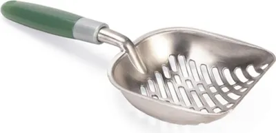 Produktbild von Karlie Kotschaufel für Katzentoilette - Aluminium - Silber/Grün - 34x14x5 cm