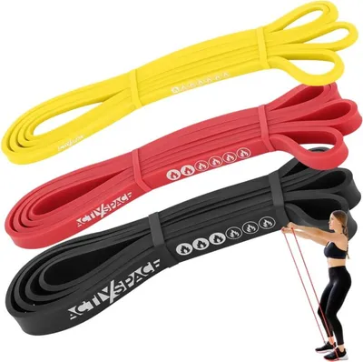 Obrázek produktu pro sada 3 cvičebních gum Latexové odporové gumy - Powerband
