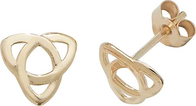 Productafbeelding van Knopen / Oorbellen met steeltje voor dames, goud 375/1000 - 7mm * 7mm; TRS1848