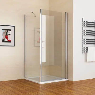 Produktbild von Duschkabine 100x70x195 cm Dusche Duschwand Schwingtür Eckeinstieg 6mm NANO Glas