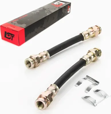 Produktbild von 2x Bremsschlauch Set hinten + Halteklammer für Seat Cordoba Ibiza 6K VW Golf III
