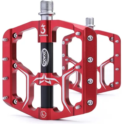 Produktbild von Fahrradpedale Aluminiumlegierung Rot 9/16 Zoll 3 Lager Anti-Rutsch